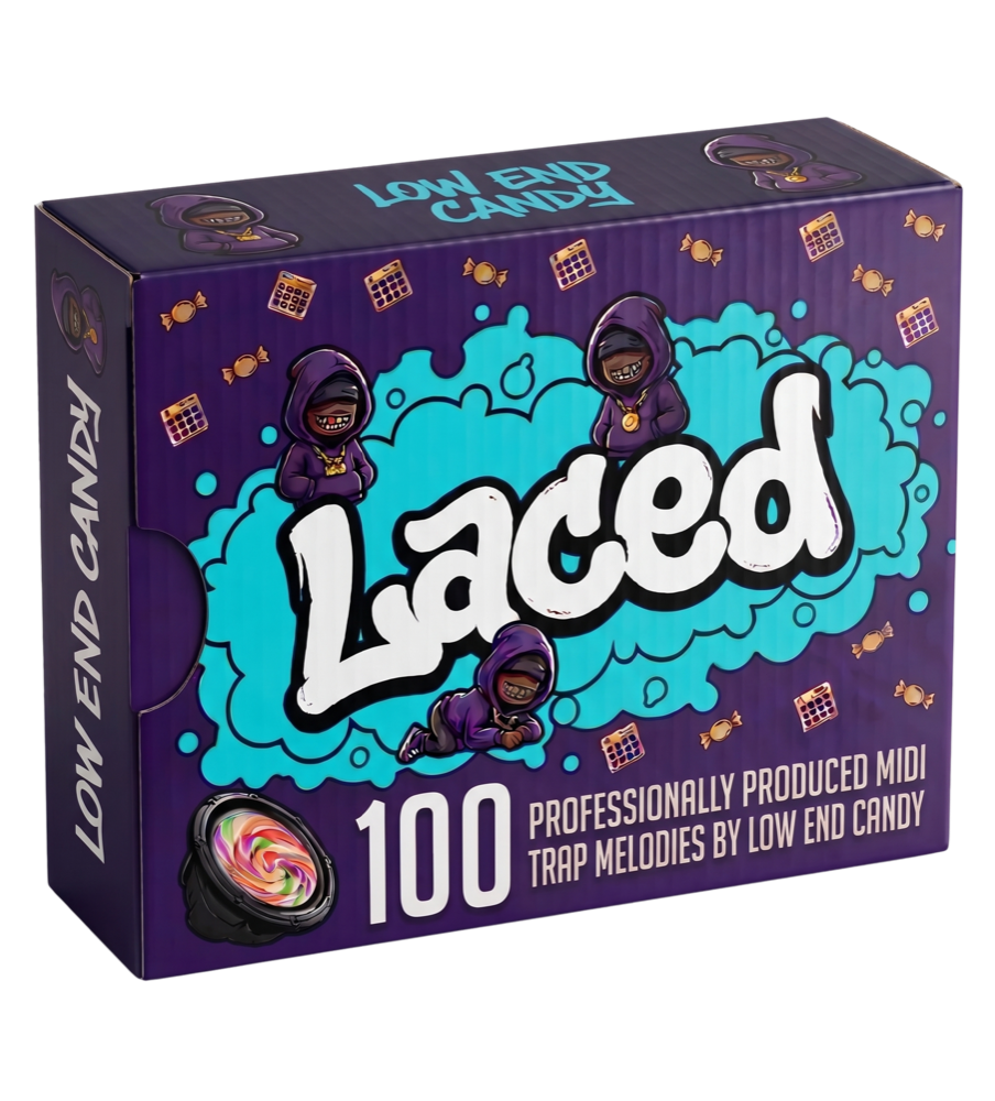 LACED Vol. 1 — 100 professionally produced MIDI trap melodies by Low End Candy